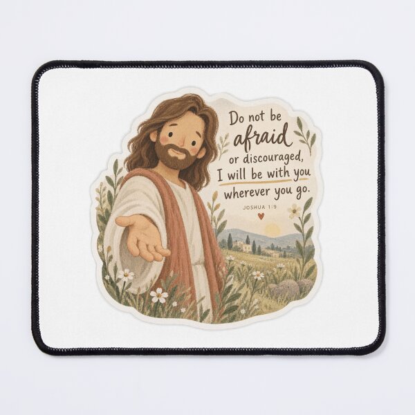 Item preview, Do Not Be Afraid – Joshua 1:9 Christian Jesus Watercolor  designed and sold by Vivalavidashop.