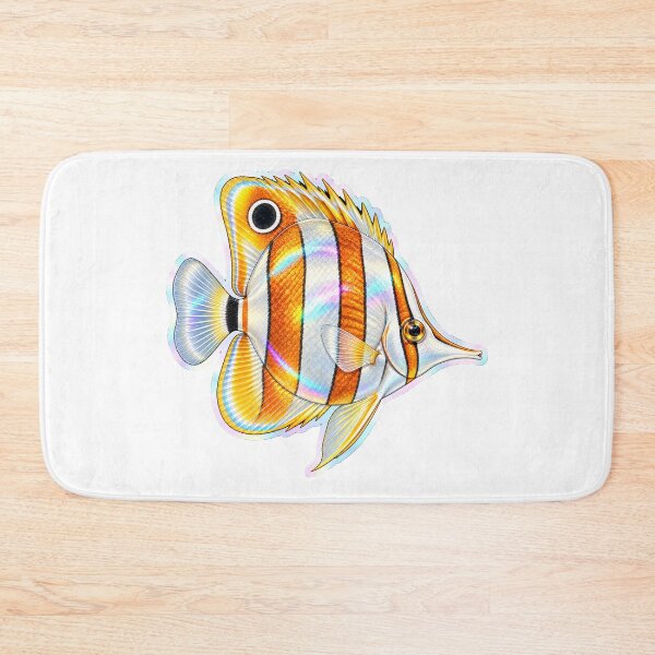 Item preview, Copperband Butterflyfish Holographic Reef Sticker designed and sold by KenworksDigital.