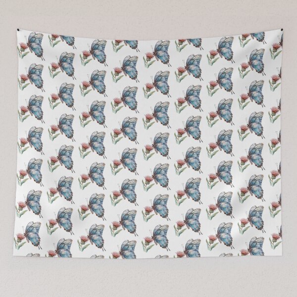 Item preview, Blue Butterfly | Elegant Nature Aesthetic Art designed and sold by Mandayartstudio.