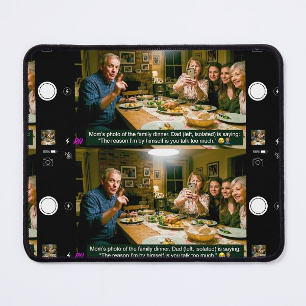 Item preview, Mom taking the family Photo on new Phone designed and sold by Harold122Jade.