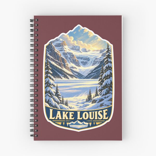 Item preview, Lake Louise Vintage Canadian Rockies Mountain Travel Print designed and sold by PinUpPizzazz.