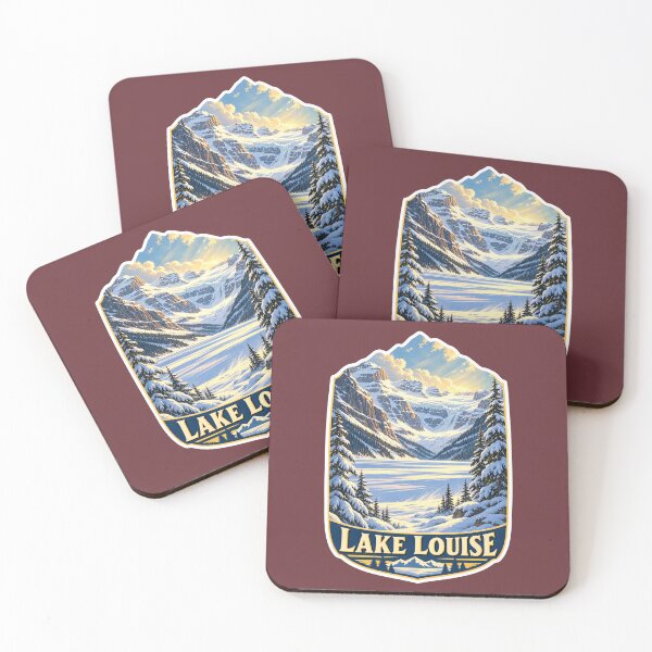 Item preview, Lake Louise Vintage Canadian Rockies Mountain Travel Print designed and sold by PinUpPizzazz.