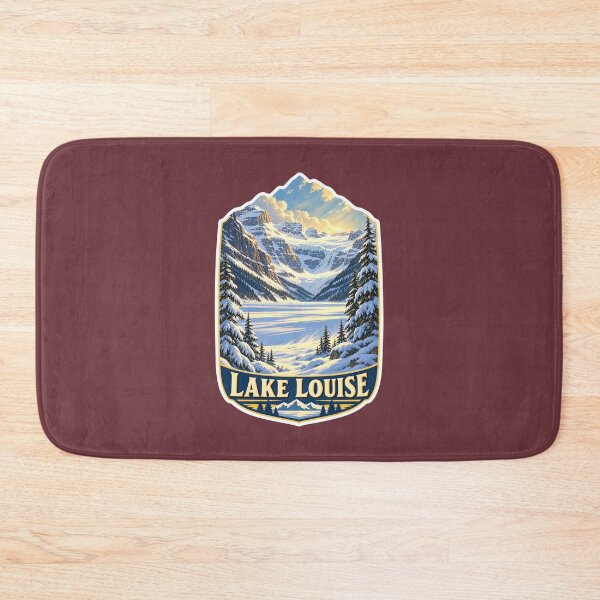 Item preview, Lake Louise Vintage Canadian Rockies Mountain Travel Print designed and sold by PinUpPizzazz.