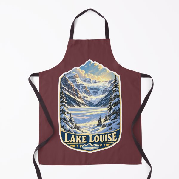 Item preview, Lake Louise Vintage Canadian Rockies Mountain Travel Print designed and sold by PinUpPizzazz.