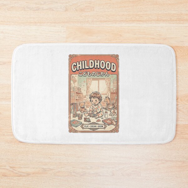 Item preview, Childhood Play Dream Grow Japanese Vintage Retro Storybook Poster Art designed and sold by mood-draftsman.