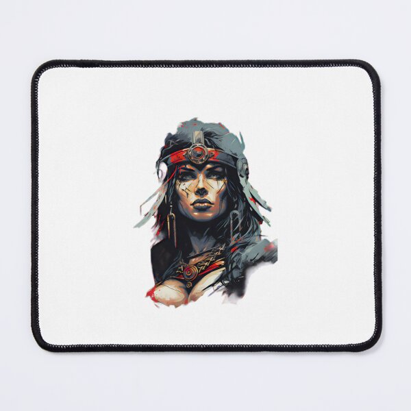 Item preview, Dark Fantasy Woman Warrior Portrait designed and sold by BrandonArtWorld.