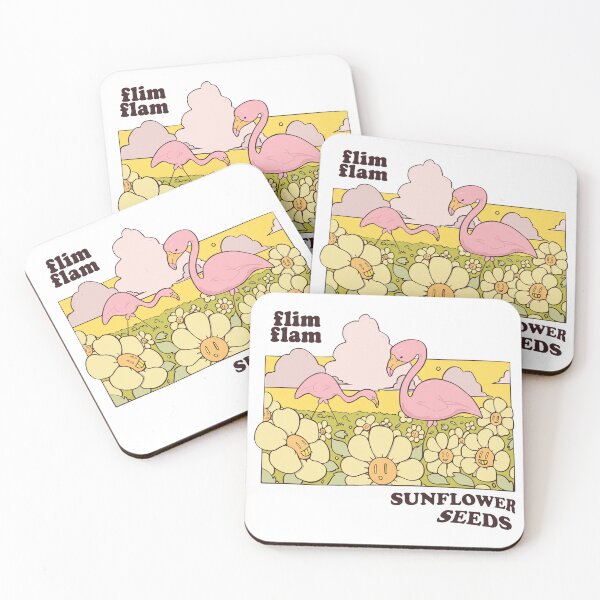 Item preview, Retro Flim Flam Sunflower Seeds Flamingo Design designed and sold by Patriclves.