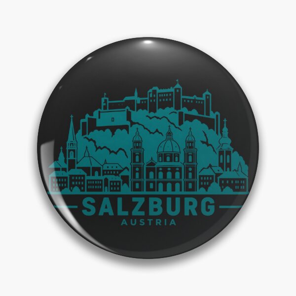 Item preview, Salzburg Austria Line Art Skyline Poster designed and sold by CMYKStudio.