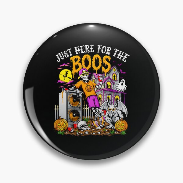 Item preview,  Just Here For The Boos Halloween Skeleton Cat Haunted House designed and sold by markbauch.