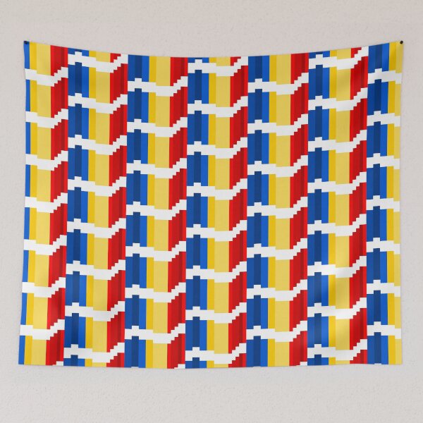Item preview, Pixel Civilandorra Flag designed and sold by HarveyHandcraftsandDesigns.