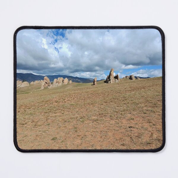 Item preview, Weathered Rock Spires Across Open Mountain Grassland designed and sold by seunghus.