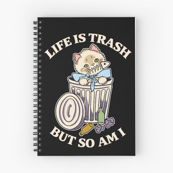Item preview,  Life Is Trash But So Am I Cat In Trash Can Funny Sarcastic designed and sold by markbauch.