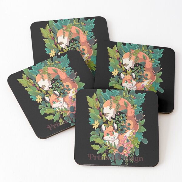 Item preview, Cute Fox Peekaboo in Forest Flowers designed and sold by Patriclves.