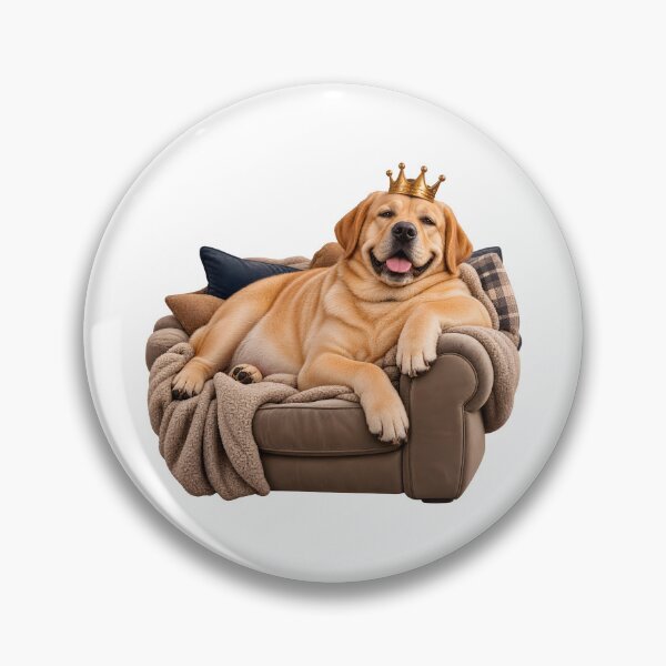 Item preview, Labrador King of the Couch – Cute Golden Retriever Royalty designed and sold by builtforyou.