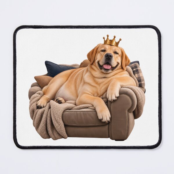Item preview, Labrador King of the Couch – Cute Golden Retriever Royalty designed and sold by builtforyou.