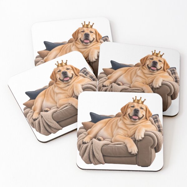 Item preview, Labrador King of the Couch – Cute Golden Retriever Royalty designed and sold by builtforyou.