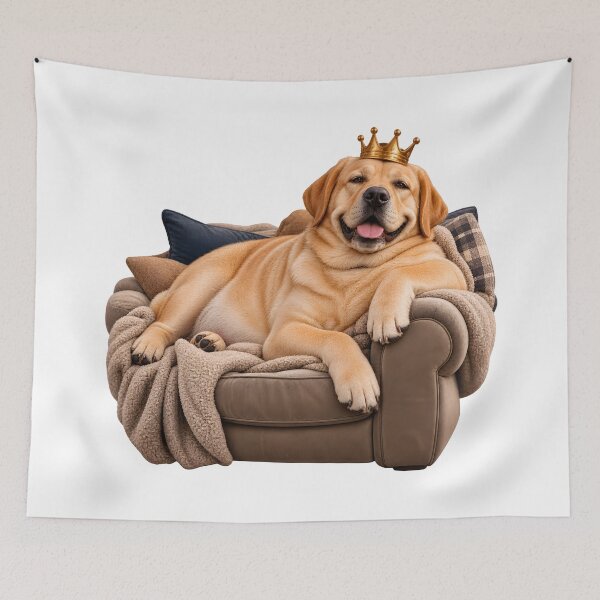 Item preview, Labrador King of the Couch – Cute Golden Retriever Royalty designed and sold by builtforyou.