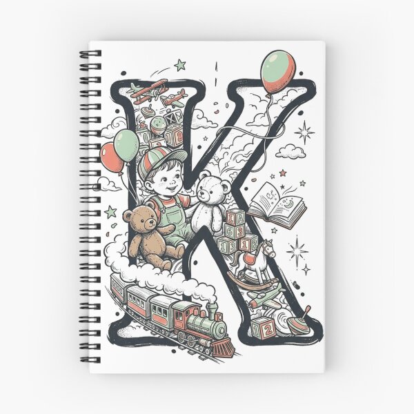 Item preview, Letter K Monogram Vintage Storybook Toys Nursery Art designed and sold by mood-draftsman.