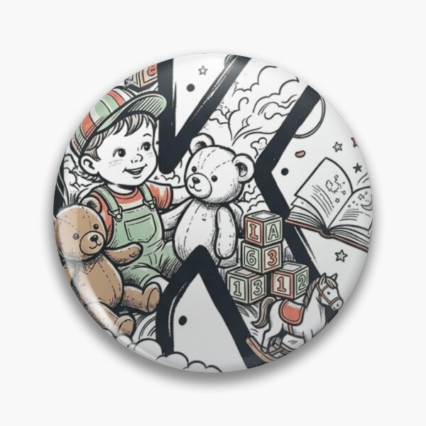 Item preview, Letter K Monogram Vintage Storybook Toys Nursery Art designed and sold by mood-draftsman.