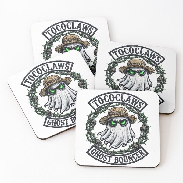 Item preview, Ghost Bouncer Straw Hat Specter | Biker Patch Graphic designed and sold by TOCOCLAWS.