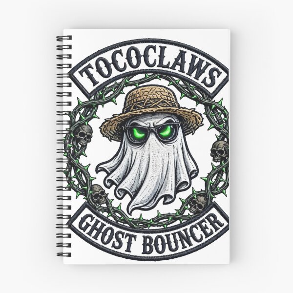 Item preview, Ghost Bouncer Straw Hat Specter | Biker Patch Graphic designed and sold by TOCOCLAWS.