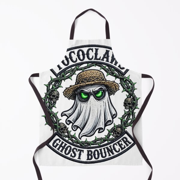 Item preview, Ghost Bouncer Straw Hat Specter | Biker Patch Graphic designed and sold by TOCOCLAWS.