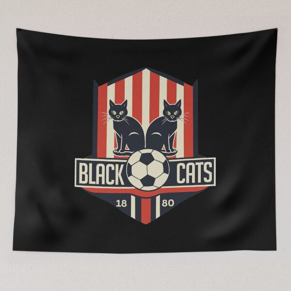 Item preview,  Black Cats Football Crest 1880 designed and sold by DARREARKER.