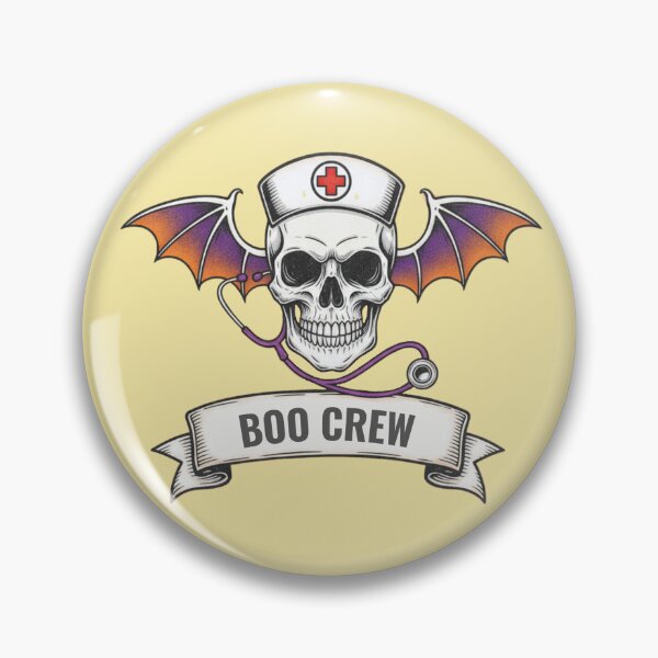 Item preview, Winged Nurse Skull Boo Crew Graphic designed and sold by Exquisite Design Studio „Paculówka”.