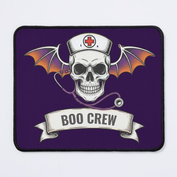 Item preview, Winged Nurse Skull Boo Crew Graphic designed and sold by Exquisite Design Studio „Paculówka”.