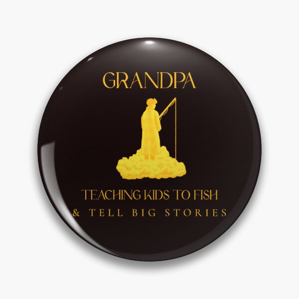 Item preview, GRANDPA TEACHING KIDS TO FISH & TELL BIG STORIES designed and sold by JamiesLocker.