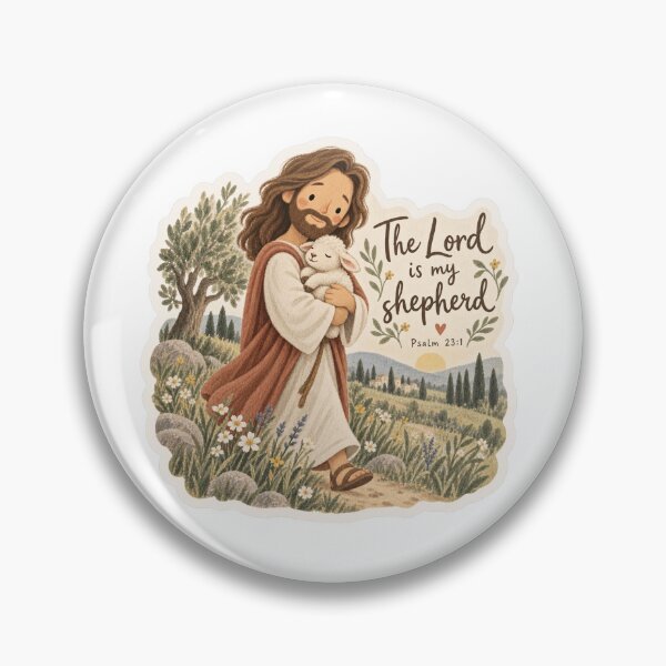 Item preview, The Lord Is My Shepherd – Psalm 23:1 Jesus and Lamb Christian  designed and sold by Vivalavidashop.