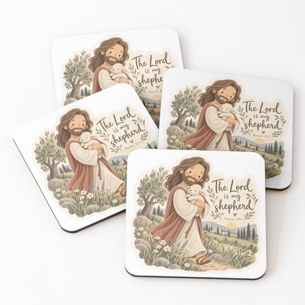 Item preview, The Lord Is My Shepherd – Psalm 23:1 Jesus and Lamb Christian  designed and sold by Vivalavidashop.