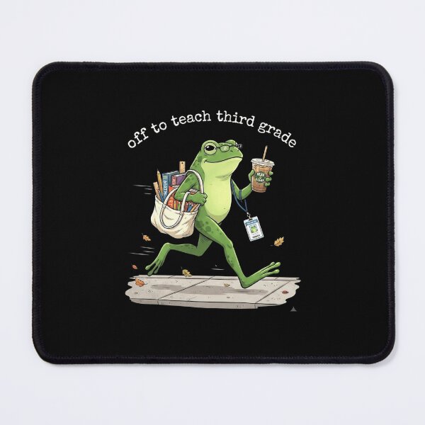 Item preview, Off to Teach Third Grade Funny Frog Teacher Design designed and sold by MiALopezArt.