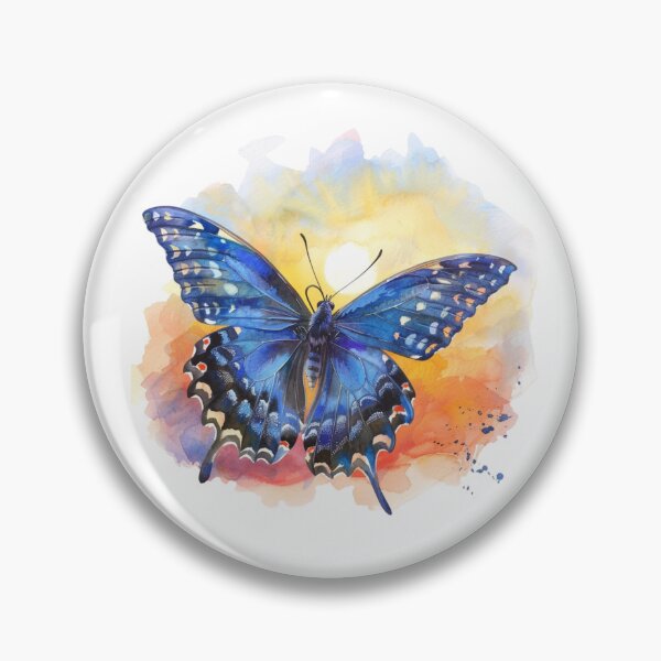 Item preview, Blue Butterfly | Elegant Nature Aesthetic Art designed and sold by Mandayartstudio.