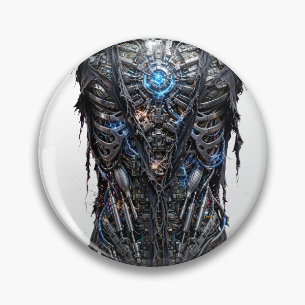 Item preview, Cyborg Chest Torn Open - Cyberpunk Armor Blue Wires designed and sold by Csaba1983.