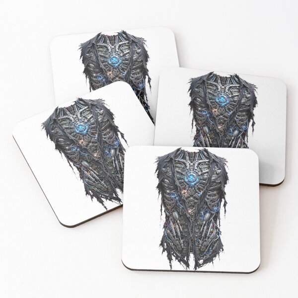 Item preview, Cyborg Chest Torn Open - Cyberpunk Armor Blue Wires designed and sold by Csaba1983.