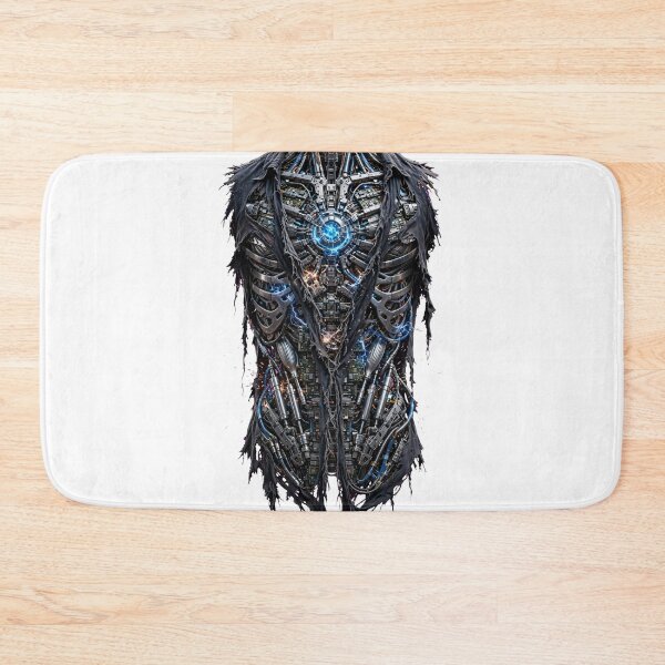 Item preview, Cyborg Chest Torn Open - Cyberpunk Armor Blue Wires designed and sold by Csaba1983.