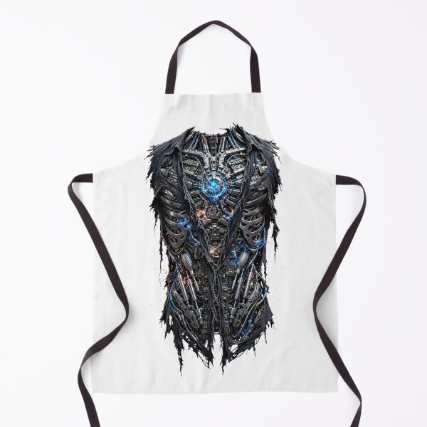Item preview, Cyborg Chest Torn Open - Cyberpunk Armor Blue Wires designed and sold by Csaba1983.