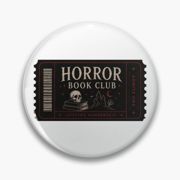 Item preview, Horror Book Club Ticket | Book Stickers | Book Merch designed and sold by coopercreekco.