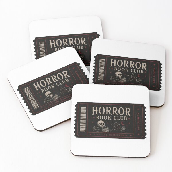 Item preview, Horror Book Club Ticket | Book Stickers | Book Merch designed and sold by coopercreekco.