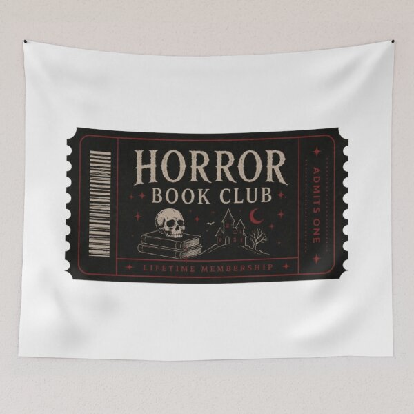 Item preview, Horror Book Club Ticket | Book Stickers | Book Merch designed and sold by coopercreekco.