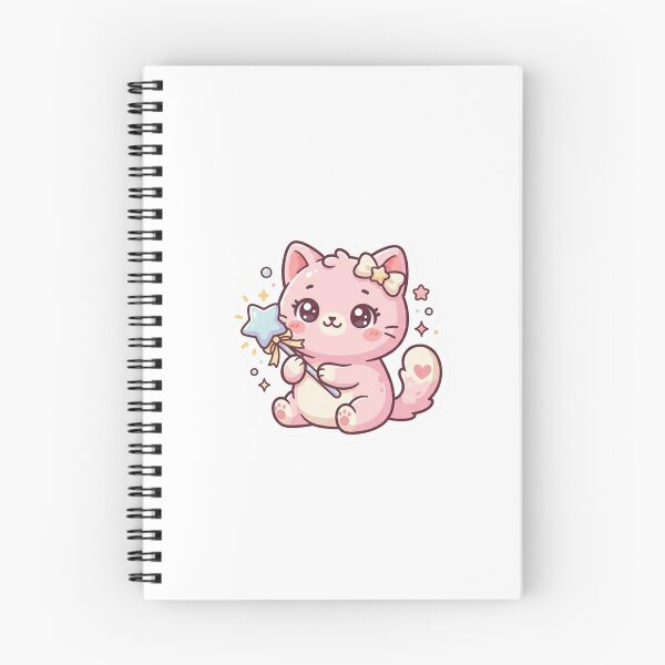 Item preview, Magical Pink Kitty With Star Wand - Cute Kawaii Cat Sticker designed and sold by 7oliver.