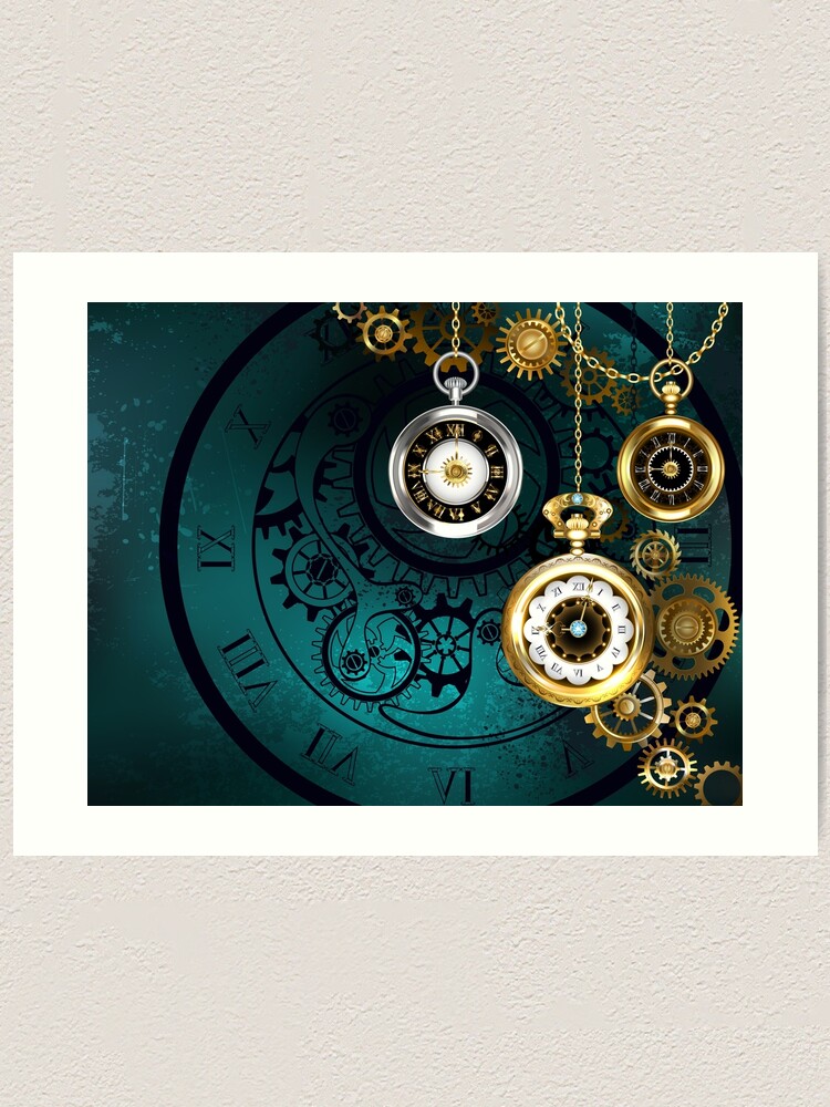 Unusual Clock with Gears ( Steampunk ) Wall Clock by blackmoon9