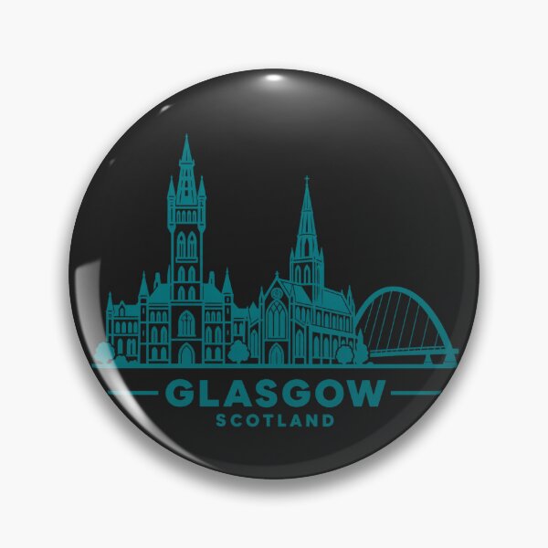 Item preview, Glasgow Scotland Line Art Skyline Poster designed and sold by CMYKStudio.