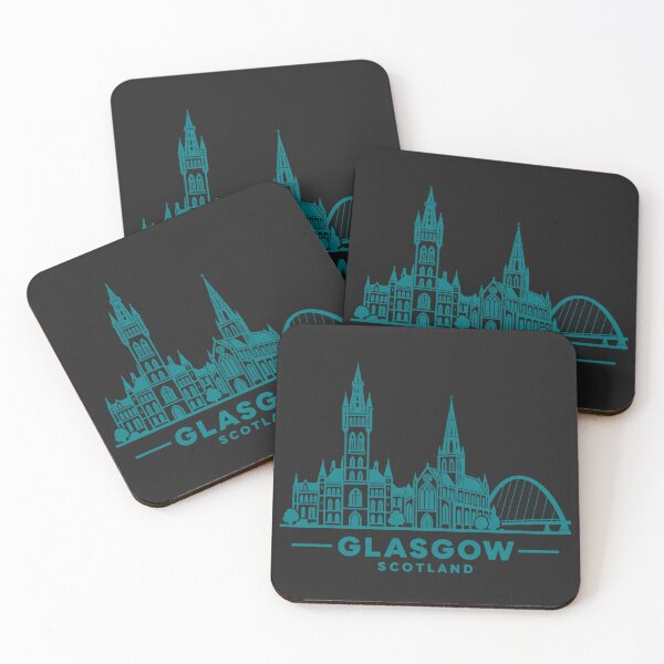 Item preview, Glasgow Scotland Line Art Skyline Poster designed and sold by CMYKStudio.
