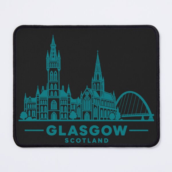 Item preview, Glasgow Scotland Line Art Skyline Poster designed and sold by CMYKStudio.