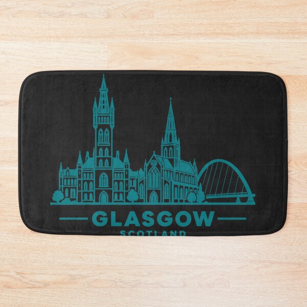 Item preview, Glasgow Scotland Line Art Skyline Poster designed and sold by CMYKStudio.