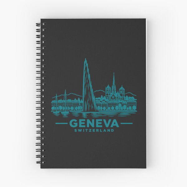 Item preview, Geneva Switzerland Line Art Skyline Poster designed and sold by CMYKStudio.