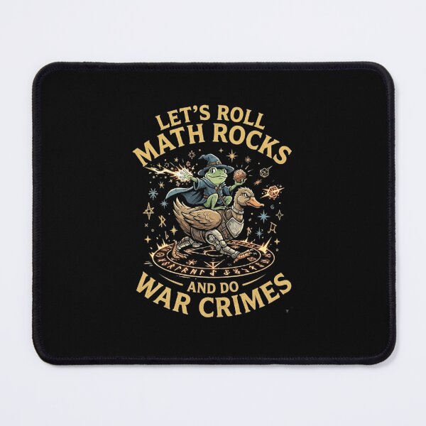 Item preview, Let’s Roll Math Rocks and Do War Crimes Wizard Frog Quote designed and sold by MiALopezArt.
