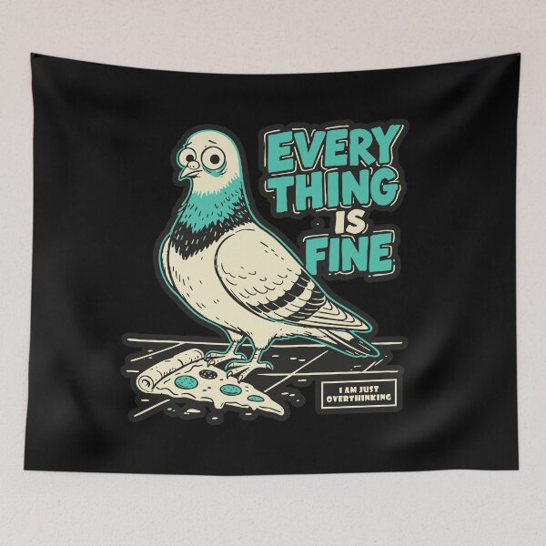 Item preview, Overthinking Pigeon Vintage 90s Streetwear designed and sold by Hotfresh.